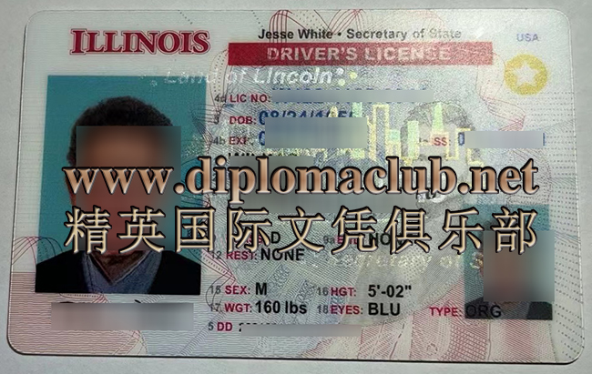 代办美国伊利诺伊州驾驶证，定做伊利诺伊州一比一驾照，购买国外驾照