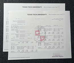 德克萨斯理工大学成绩单, Texas Tech University Transcript
