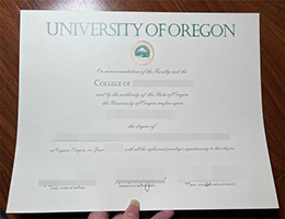 俄勒冈大学证书，University of Oregon Diploma Certificate
