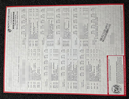 蒙特克莱尔州立大学成绩单, Montclair State University transcript