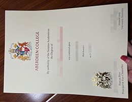 如何定制阿伯丁学院文凭？buy a fake Aberdeen College diploma