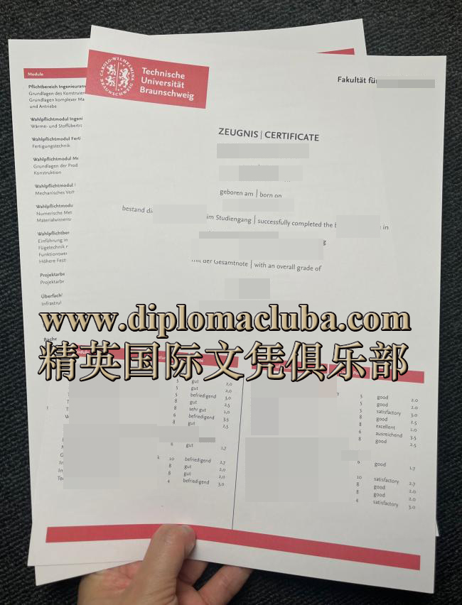 布伦瑞克工业大学成绩单