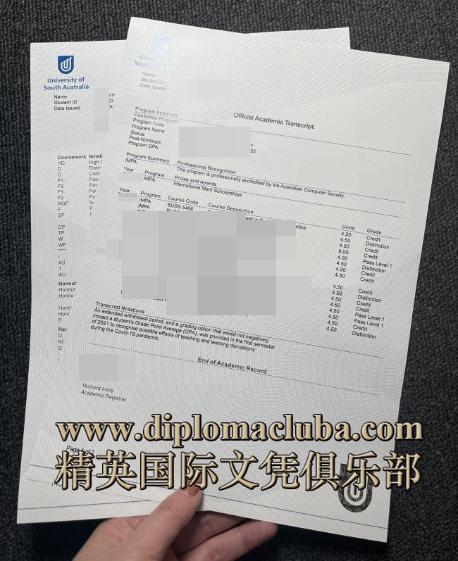 南澳大学成绩单