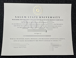 塞勒姆州立大学文凭, Salem State University Degree Certificate