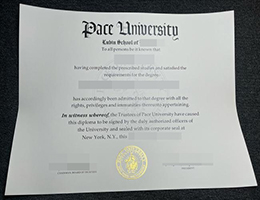 佩斯大学文凭, Pace University Degree Certificate