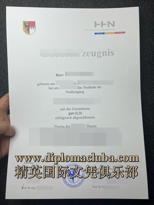 海尔布隆应用科学大学成绩单