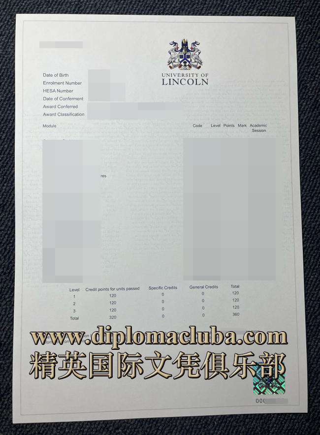 林肯大学成绩单