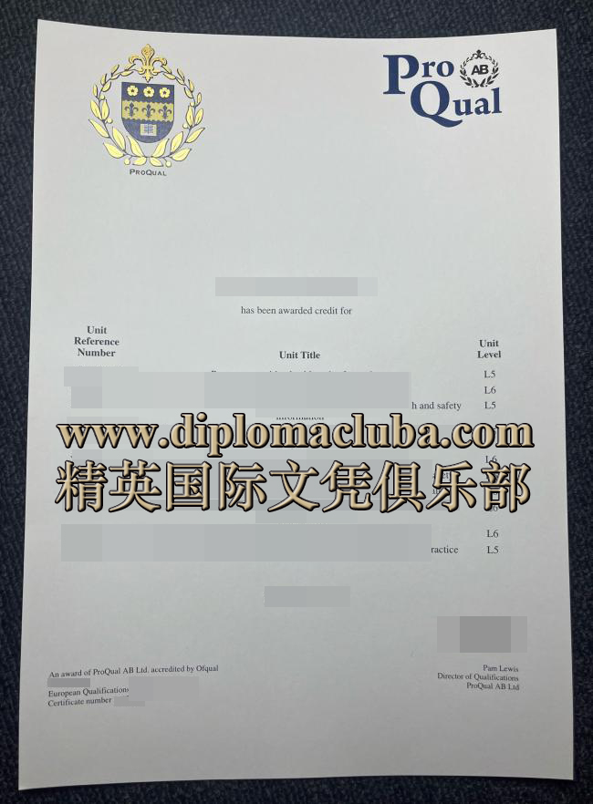 ProQual成绩单