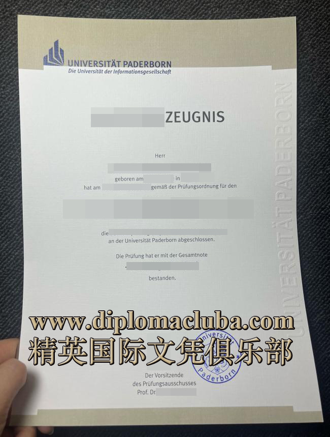 帕德博恩大学成绩单