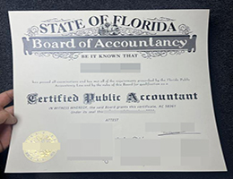 购买佛罗里达州注册会计师证书 | 如何定制办理一比一假Florida CPA证书?