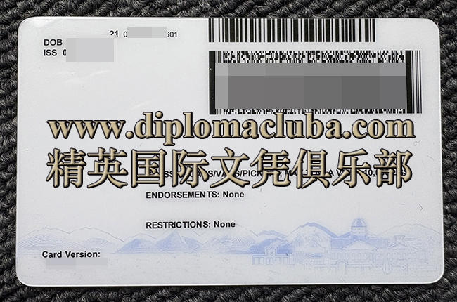 内达华州驾照背面
