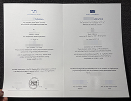 慕尼黑工业大学毕业证，TUM Promotionsurkunde Certificate