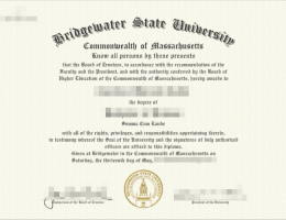桥水州立大学文凭，Bridgewater State University Diploma